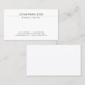 Carte De Visite Elegant Modern Professional Minimalist Template (Devant / Derrière)