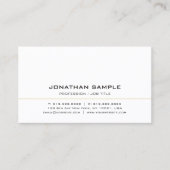 Carte De Visite Elegant Modern Professional Simple Template (Devant)
