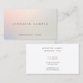 Carte De Visite Elegant Modern Professional Template Sleek (Devant / Derrière)