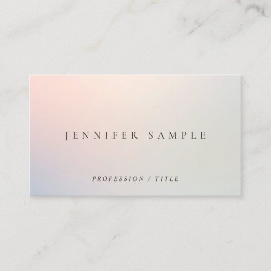 Carte De Visite Elegant Modern Professional Template Sleek (Devant)