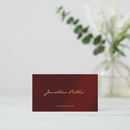 Carte De Visite Elegant Modern Professional Typography Script (Debout devant)