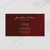 Carte De Visite Elegant Modern Professional Typography Script (Dos)