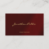 Carte De Visite Elegant Modern Professional Typography Script (Devant)