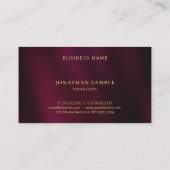 Carte De Visite Elegant Modern Simple Gold Text Monogram Template (Dos)