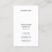 Carte De Visite Elegant Modern Simple Template Vertical Business (Dos)