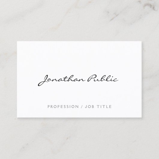 Carte De Visite Elegant Modern Simple Trendy Calligraphed Name (Devant)