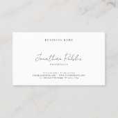 Carte De Visite Elegant Modern Simple Typography Script Template (Devant)