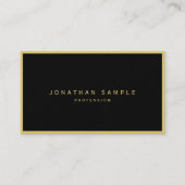 Carte De Visite Elegant Modern Ultra Thick Luxury Black And Gold (Devant)