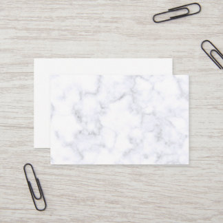 Carte De Visite Elegant Modern White Marble