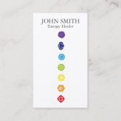 Carte De Visite Elégant moderne 7 Chakras Kundalini Healer Arc-en- (Devant)