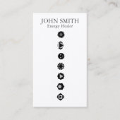 Carte De Visite Elégant moderne 7 Chakras Kundalini Healer Arc-en- (Devant)