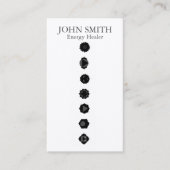 Carte De Visite Elégant moderne 7 Chakras Kundalini Healer Arc-en- (Devant)