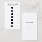 Carte De Visite Elégant moderne 7 Chakras Kundalini Healer Arc-en- (Devant / Derrière)