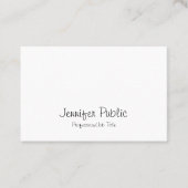 Carte De Visite Élégant moderne à main libre Script propre gracieu (Devant)