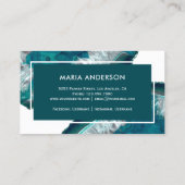 Carte De Visite Elégant Moderne Agate Géode Géode Géode (Dos)