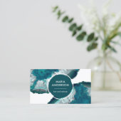 Carte De Visite Elégant Moderne Agate Géode Géode Géode (Debout devant)