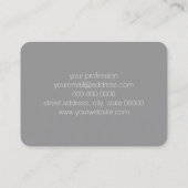 Carte De Visite Élégant moderne argenté triangles géométriques ros (Dos)