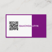 Carte De Visite Élégant Moderne avec code QR (Devant)