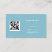 Carte De Visite Élégant Moderne avec code QR (Dos)