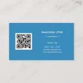 Carte De Visite Élégant Moderne avec code QR (Dos)