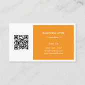 Carte De Visite Élégant Moderne avec code QR (Dos)