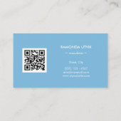 Carte De Visite Élégant Moderne avec code QR (Dos)