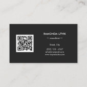 Carte De Visite Élégant Moderne avec code QR (Dos)