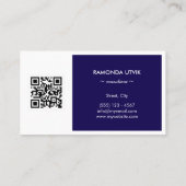 Carte De Visite Élégant Moderne avec code QR (Dos)