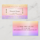 Carte De Visite Elégant moderne, Bande, Confetti, Cadre (Devant / Derrière)