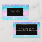 Carte De Visite Élégant, moderne, Black Frame Memaid (Devant / Derrière)