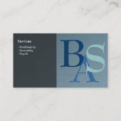 Carte De Visite Élégant Moderne Bleu Simple Professionnel (Dos)