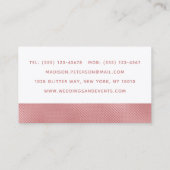Carte De Visite Elégant Moderne Blush Shimmer Girly Chic élégant B (Dos)