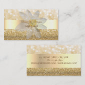 Carte De Visite Elégant moderne, Bokeh, Blancs (Devant / Derrière)