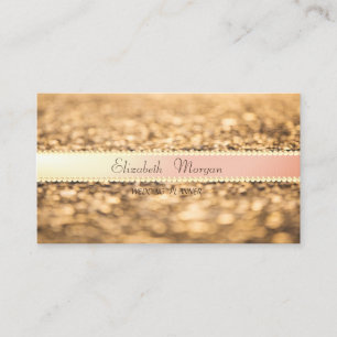 Carte De Visite Elegant Moderne Bokeh Pailletant, Perles