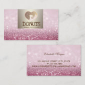 Carte De Visite Elégant moderne, Bokeh Parties scintillant, Poussi (Devant / Derrière)