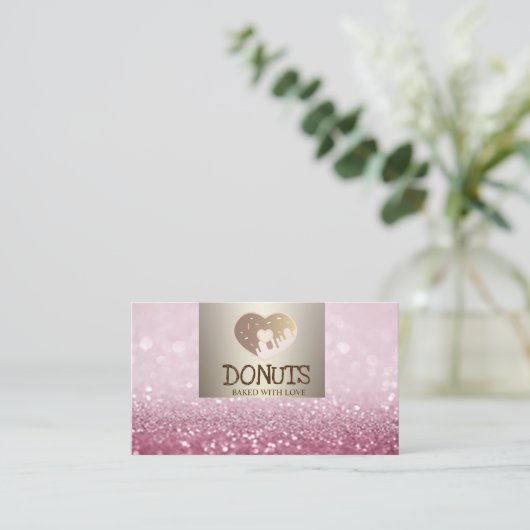 Carte De Visite Elégant moderne, Bokeh Parties scintillant, Poussi (Debout devant)