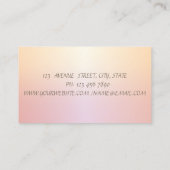 Carte De Visite Élégant Moderne Brosse Or Stroke géométrique (Dos)