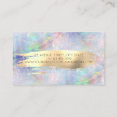Carte De Visite Élégant moderne, Brosse Or Stroke Opal (Dos)