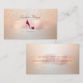 Carte De Visite Élégant moderne, Brush Stroke, Floral High Heures (Devant / Derrière)