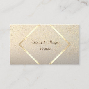 Carte De Visite Élégant Moderne, Cadre Doré, Confettis