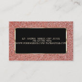 Carte De Visite Élégant, Moderne, Cadre Noir, Marbre Rouge (Dos)