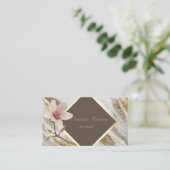 Carte De Visite Elégant moderne, Cadre Or, Parties scintillant, Ma (Debout devant)