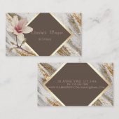 Carte De Visite Elégant moderne, Cadre Or, Parties scintillant, Ma (Devant / Derrière)