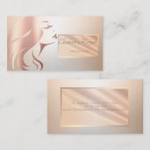 Carte De Visite Elégant moderne cadre professionnel face Silhouett (Devant / Derrière)