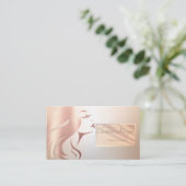 Carte De Visite Elégant moderne cadre professionnel face Silhouett (Debout devant)