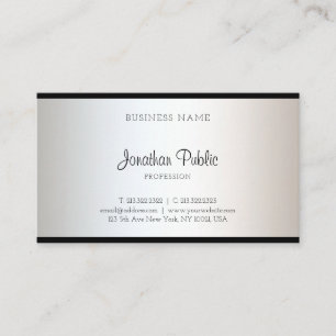 Carte De Visite Élégant Moderne Calligraphié Script Créatif Simple