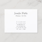 Carte De Visite Élégant Moderne Calligraphie Script Design simple (Devant)