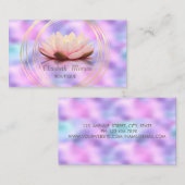 Carte De Visite Élégant moderne, Cercles d'or Lotus Holographique (Devant / Derrière)