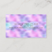 Carte De Visite Élégant moderne, Cercles d'or Lotus Holographique (Dos)