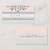 Carte De Visite Élégant Moderne Charme Professionnel, Dentelle (Devant / Derrière)